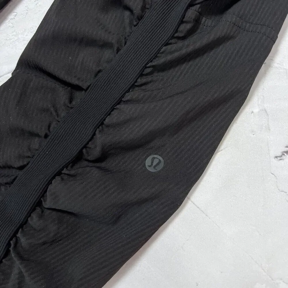 Lululemon High Rise Travel Joggers Size 2 Black Swift Woven Pull On Pants